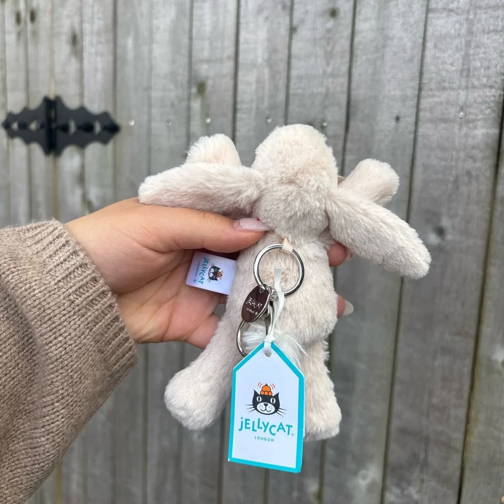 !NWT! Jellycat Smudge Rabbit Bag Charm - Picture 4 of 6